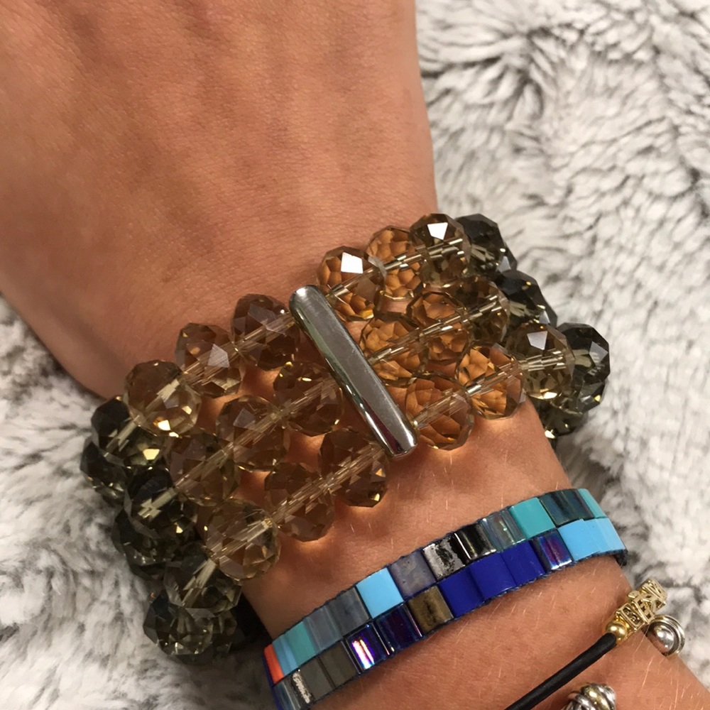 Beaded 3 strand bracelet